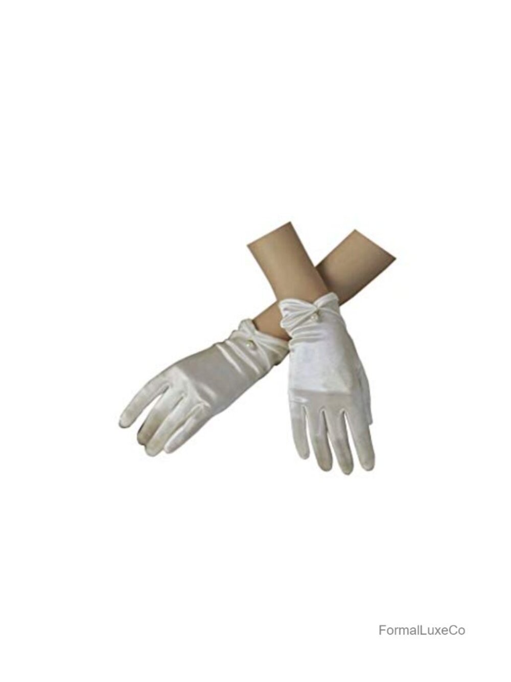Satin Tulle Wrist Length Gloves Wedding Party 1920s Flapper Accessories